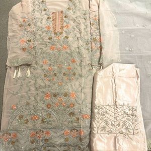 Peach Colored Sharara Suit